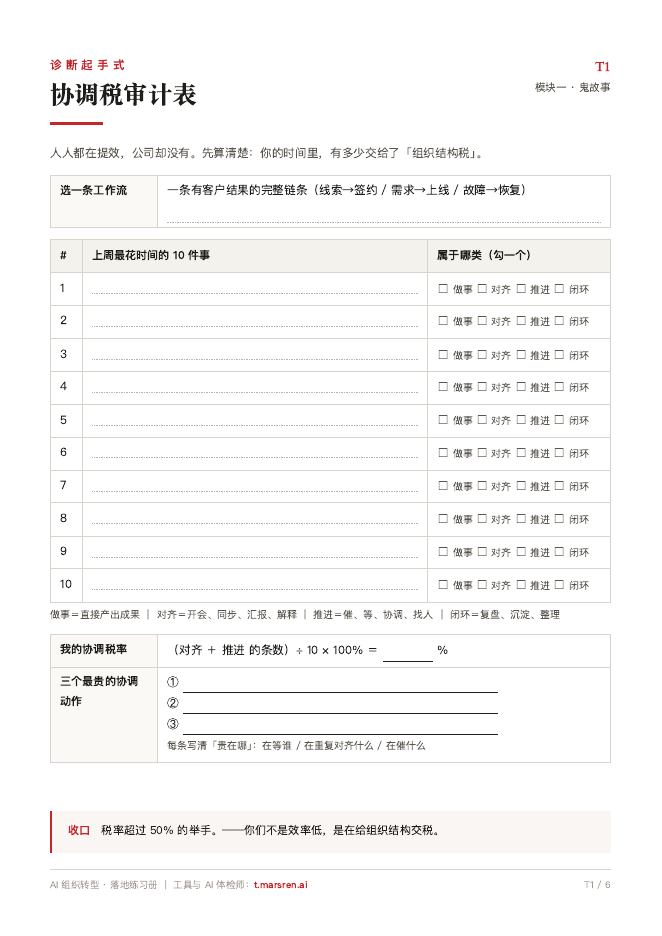 T1 协调税审计表