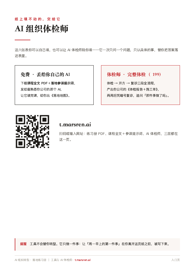 AI 组织体检师入口